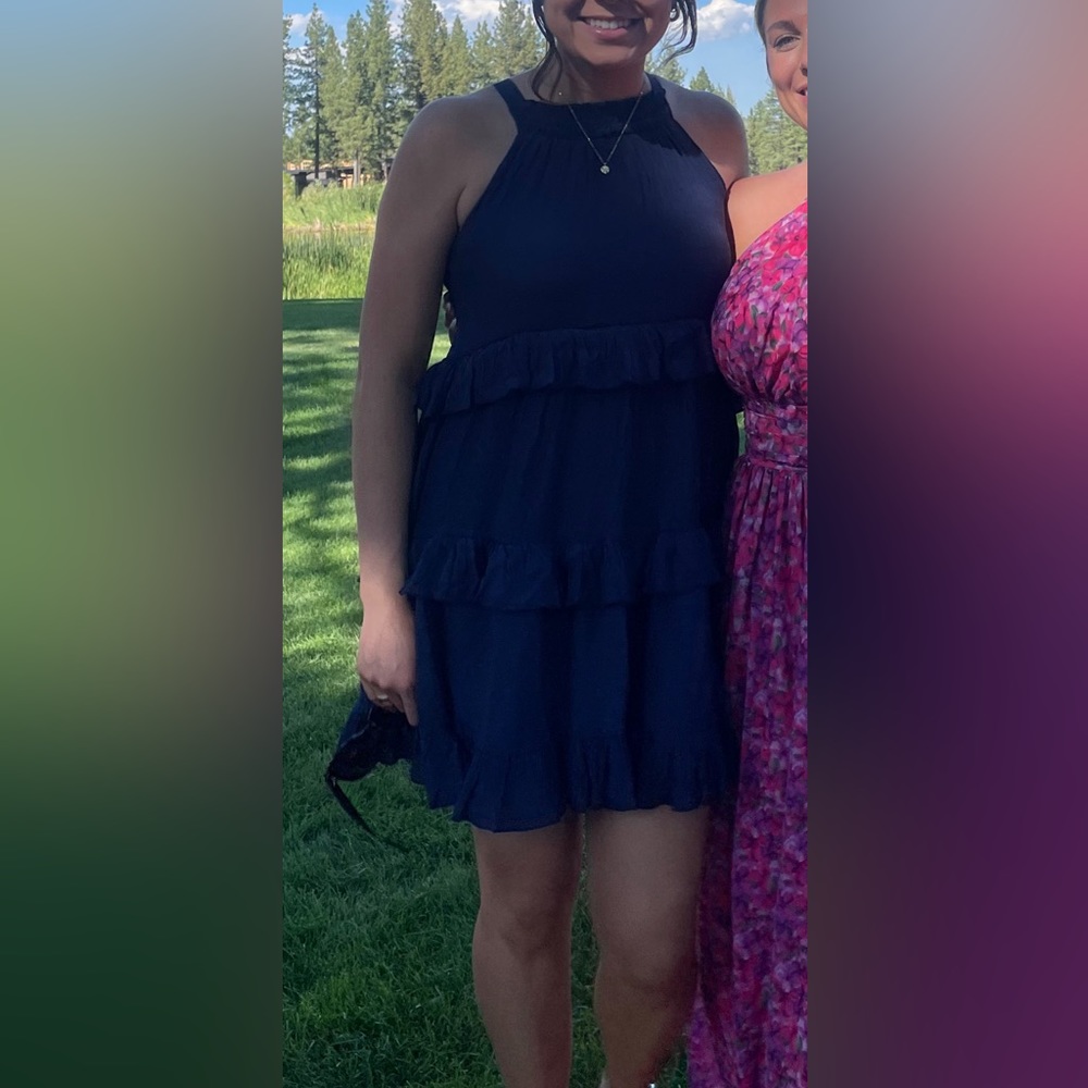 Navy Flowy Summer Dress